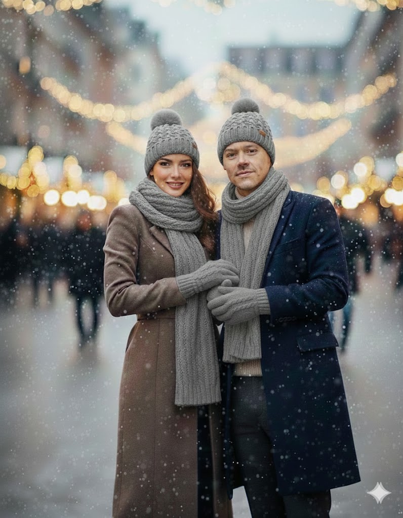 Unisex Winter Knit Hat, Scarf & Gloves Set – Keep Warm for Men & Women